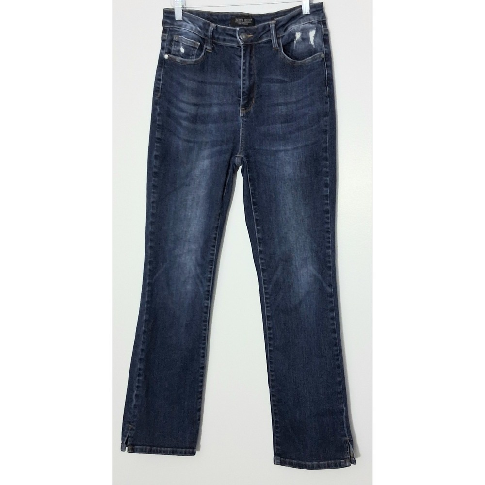 Judy Blue Jeans Womens Size 11/30 Slim Bootcut Lightly Distressed Pockets Pre-ow